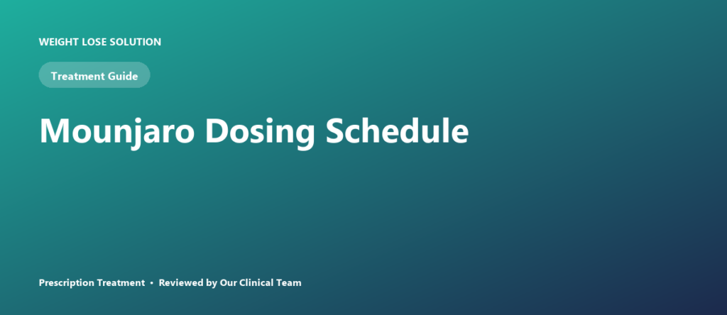 Mounjaro Dosing Schedule