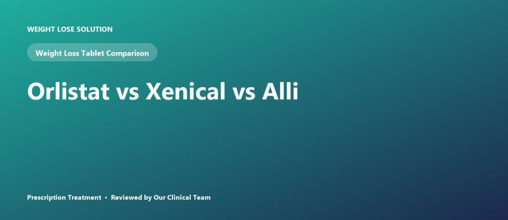 Orlistat vs Xenical vs Alli