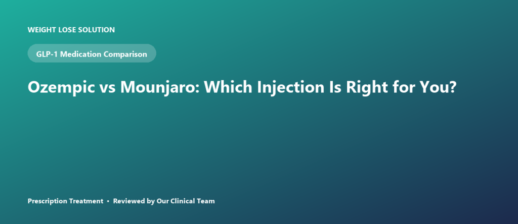 Ozempic vs Mounjaro: Which Injection Is Right for You?